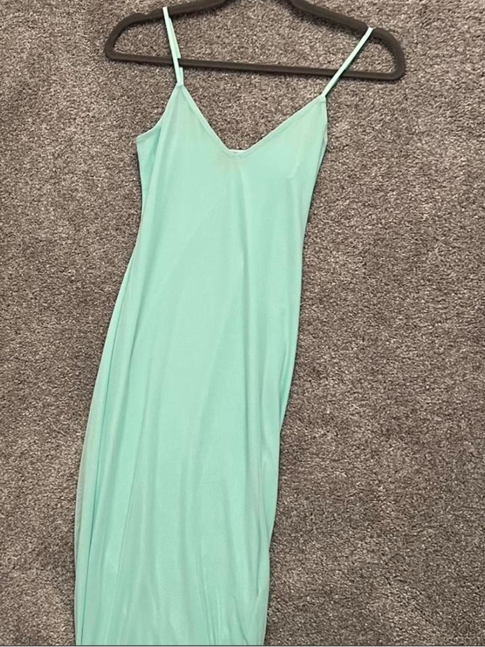 AFRM Mint Green Slip Maxi Dress with Spaghetti Straps